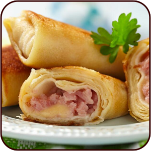 Batter-fried salty pancakes